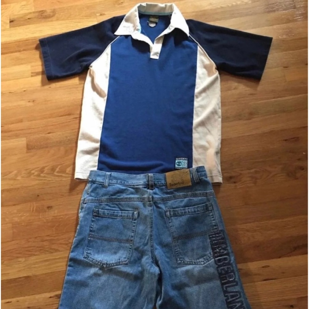 Timberland polo & Timberland Jean shorts boys size XL size 18